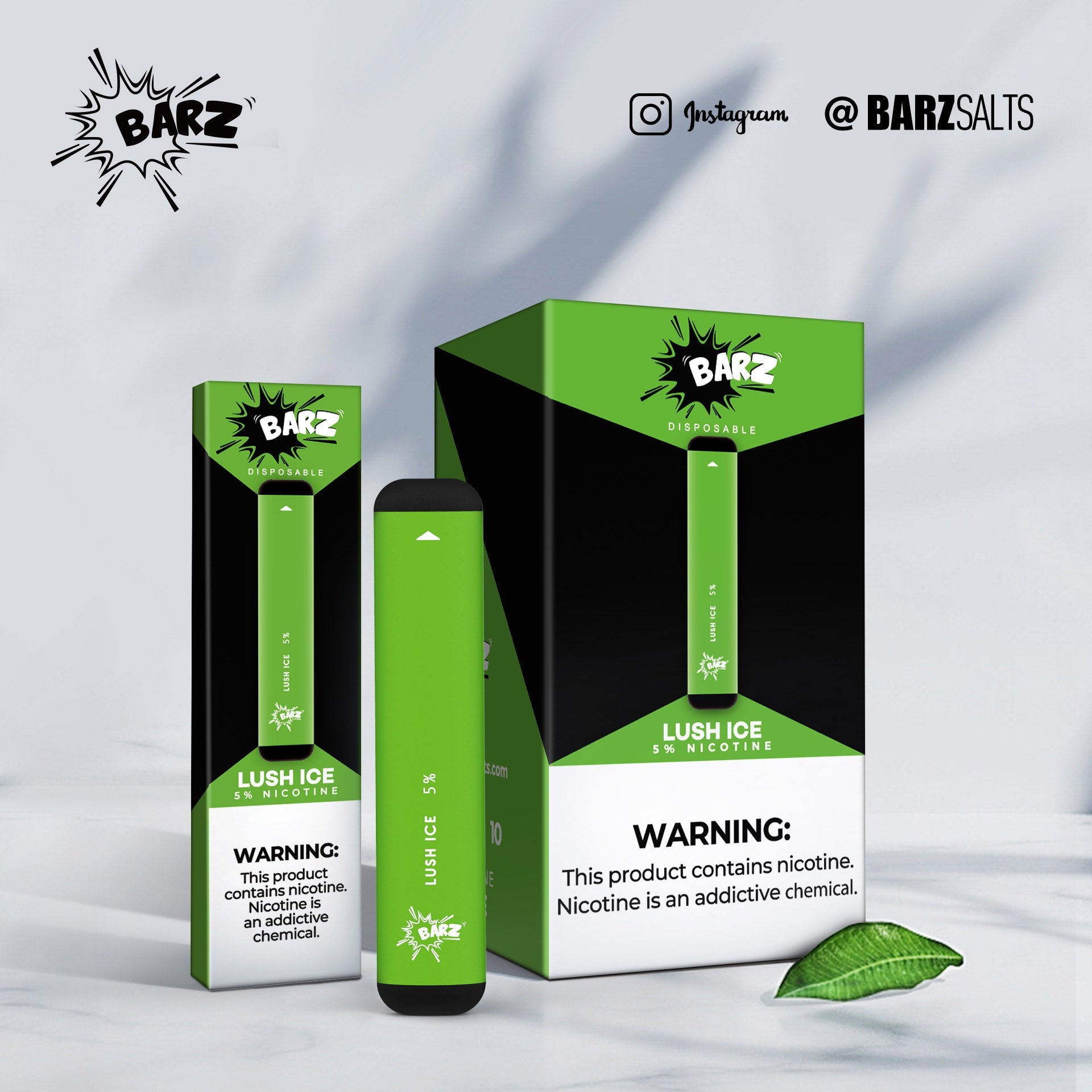 Barz Disposable Vape Device 300 Puffs - Lush Ice
