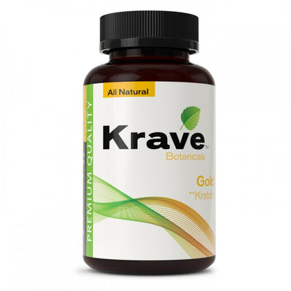 Krave Botanicals Gold Kratom 150 Caps Natural Premium Quality